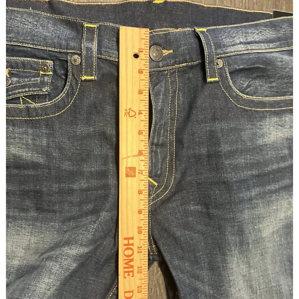 NEW True Religion Men’s Billy Relaxed Bootcut Jeans Pocket Flaps Blue Sz 40x33